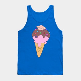 Icecream Cone Pig Tank Top